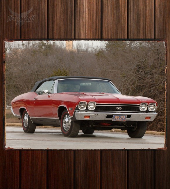 Металлическая табличка Chevrolet Chevelle SS 396 Convertible 129 Металлическая табличка Chevrolet Chevelle SS 396 Convertible 129